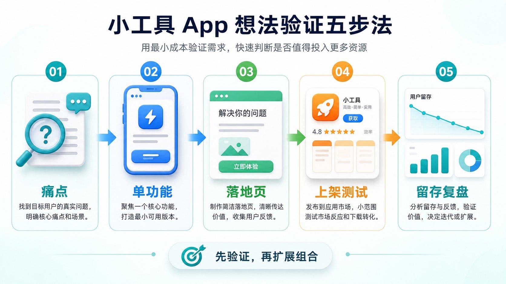 小型工具 App 想法验证五步法