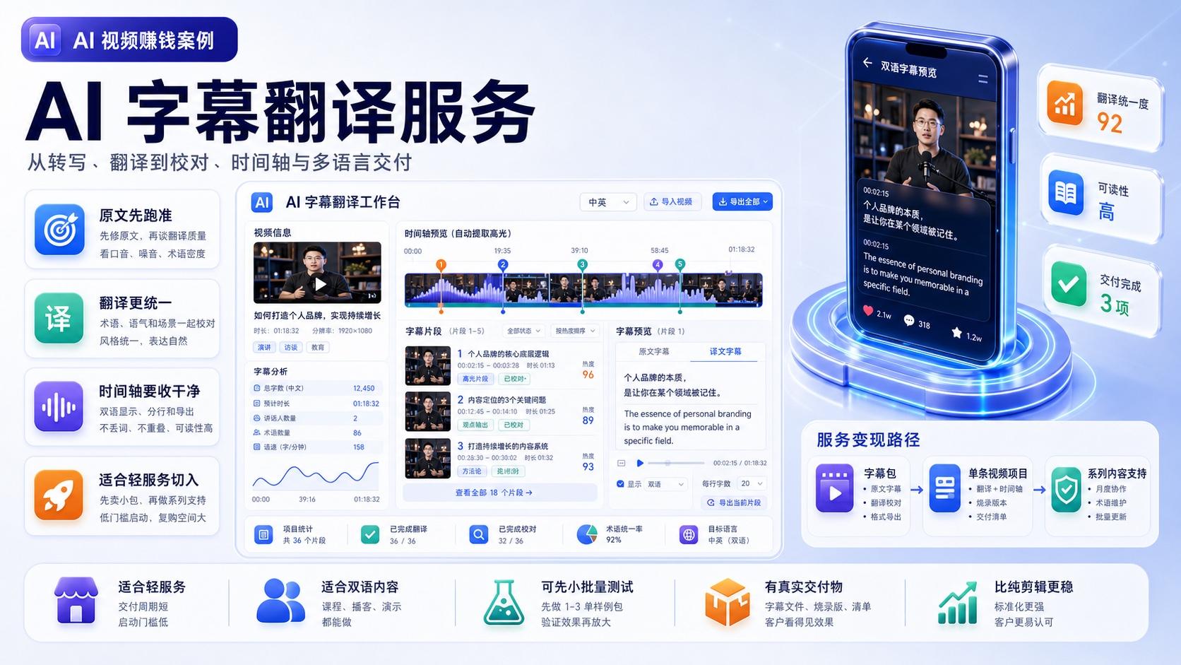 AI 字幕翻译服务怎么赚钱：适合谁、工作流、报价和避坑