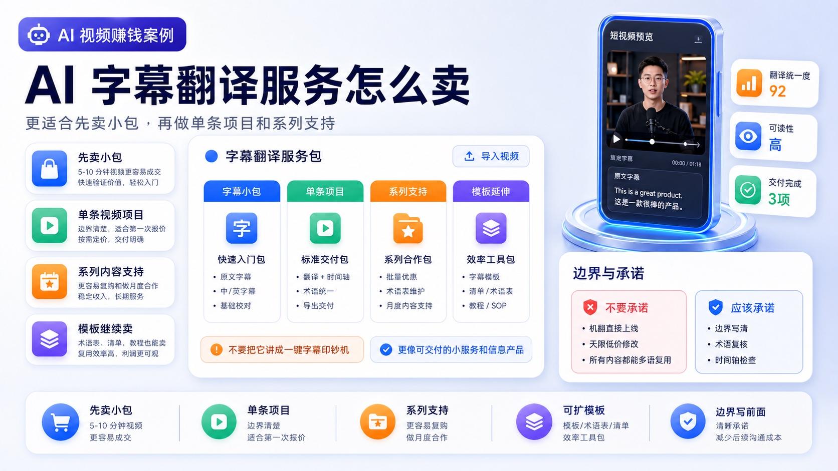 AI 字幕翻译服务报价方式和风险边界